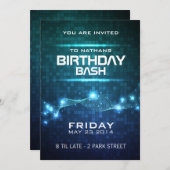 ナイトクラブスタイル誕生日招待状 招待状 (正面/裏面)