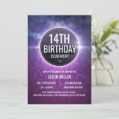 ナイトクラブバースデ10代のーパーティー招待状 招待状 (スタンド正面)