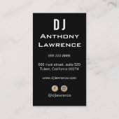 ナイトクラブプロフェッショナルDJs名刺 名刺 (裏面)