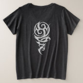 ナイトクラブ(ライターオプション) プラスサイズTシャツ (デザイン裏面)