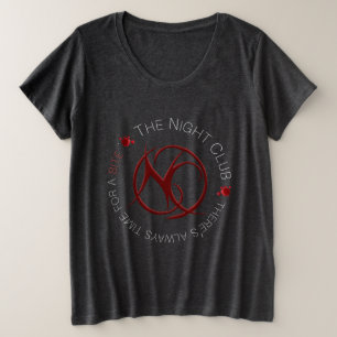 ナイトクラブ(ライターオプション) プラスサイズTシャツ