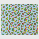 ナイトクリ静かスマスツリー&スターライトブルー ラッピングペーパー (フラット)