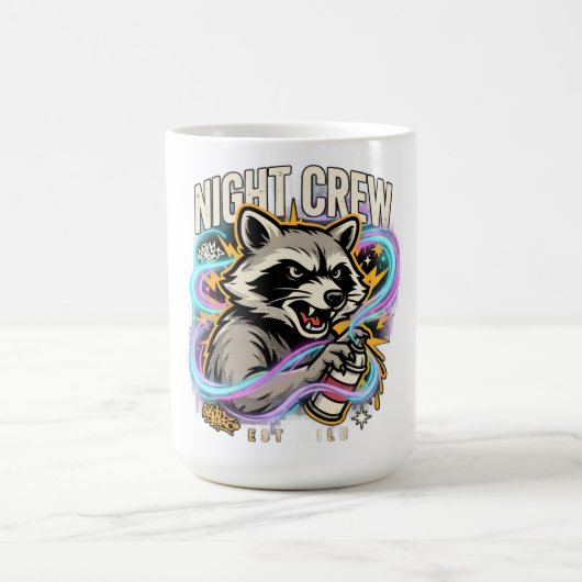 ナイトクルー・アライグマ・グラフィティTシャツ コーヒーマグカップ (中央)