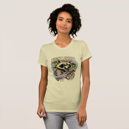 ナイトクルー・アライグマ・グラフィティTシャツ Tシャツ (正面フル)