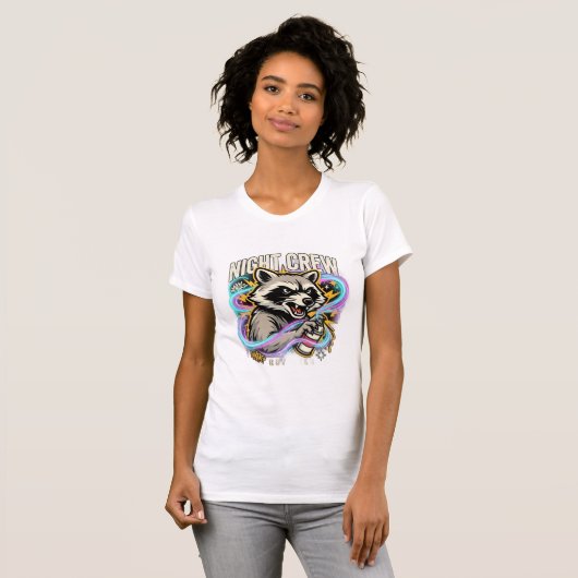 ナイトクルー・アライグマ・グラフィティTシャツ Tシャツ (正面フル)