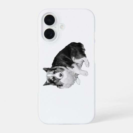 ナイトクワイエット コーギー iPhone 16ケース (裏面)