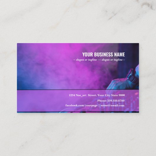 ナイトク遊ラブのサウンドミキサーでのDjの音楽 名刺 (裏面)