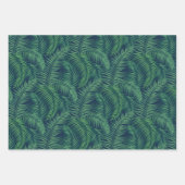 ナイトグリーントロピカルパーム葉ズ ラッピングペーパーシート (正面)