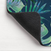 ナイトグリーン熱帯葉 マウスパッド (コーナー)