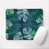 ナイトグリーン熱帯葉 マウスパッド (マウス)