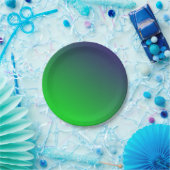 ナイトゴルフブルー+グリーングラデーション紙プレート ペーパープレート (パーティー)