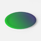 ナイトゴルフブルー+グリーングラデーション紙プレート ペーパープレート (アングル)