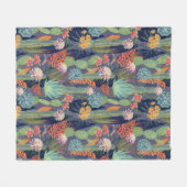 ナイトサボテンとサククレンツの女王 フリースブランケット (正面(横))