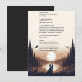 ナイトサンセットスタースムーンクラウドトワイライトウェディング エンクロージャーカード (正面/裏面)