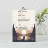 ナイトサンセットスタースムーングラウディアートウェディング エンクロージャーカード (スタンド正面)
