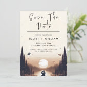 ナイトサンセットスタームーンクラウドトワイライト結婚ズ セーブザデート (スタンド正面)