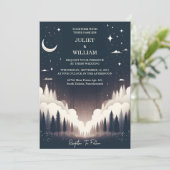 ナイトサンセットスタームーンクラウドトワイライト結婚ズ 招待状 (スタンド正面)