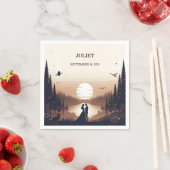 ナイトサンセットムーンクラウドトワイライトブライダルシャワー スタンダードカクテルナプキン (インサイチュ)