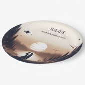 ナイトサンセットムーンクラウドトワイライトブライダルシャワー ペーパープレート (アングル)