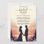 ナイトサンセットムーンクラウドトワイライトブライダルシャワー 招待状 (正面)