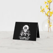 ナイトサンタ静かクリスマス軍隊退役軍人 カード (黄色い花)