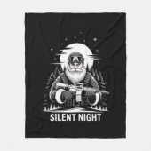 ナイトサンタ静かクリスマス軍隊退役軍人 フリースブランケット (正面)