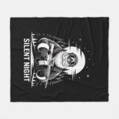 ナイトサンタ静かクリスマス軍隊退役軍人 フリースブランケット (正面(横))