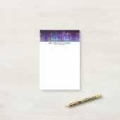 ナイトシティのスカイラインパーソナライズされたテンプレート ポストイット (デスク上)