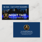 ナイトシティシルエットタクシー運転手 名刺 (正面/裏面)