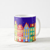 ナイトシティ歩くキャットマグ コーヒーマグカップ (正面右)