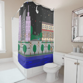 ナイトシティ シャワーカーテン