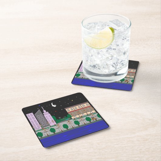 ナイトシティ スクエアペーパーコースター (インサイチュ)