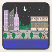 ナイトシティ スクエアペーパーコースター (正面)