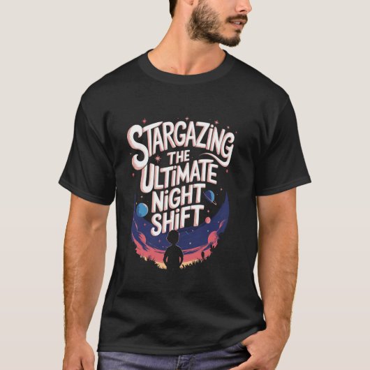 ナイトシフトの星 星座 占星術 スターダジング Tシャツ (正面)