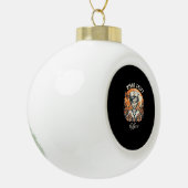 ナイトシフトナースミームハロウィンヘルスケアフローラ セラミックボールオーナメント (左)