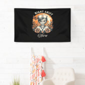 ナイトシフトナースミームハロウィンヘルスケアフローラ 横断幕 (インサイチュ)