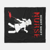 ナイトシフトナース面白いハロウィンクラシックのTシャツ フリースブランケット