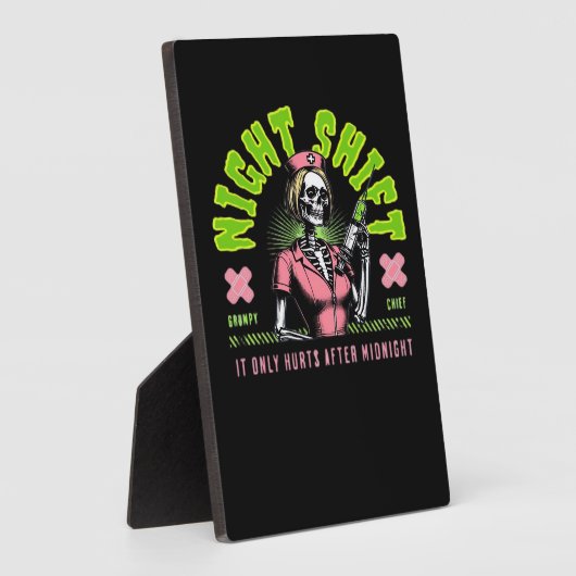 ナイトシフトナース – 全国ナース週間ギフトアイディア フォトプラーク (側面)