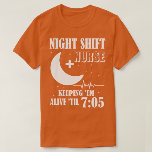 ナイトシフトナース Tシャツ (デザイン正面)