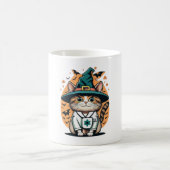 ナイトシフトネイ不気味ワンナース猫 コーヒーマグカップ (中央)