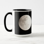 ナイトシフトフルムーンフォトグラフィック黒 マグカップ (左)