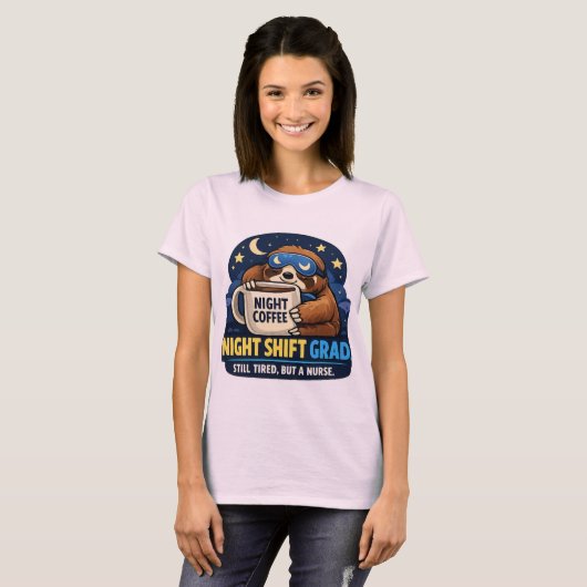 ナイトシフト卒業スロース看護卒業Tシャツ – St Tシャツ (正面フル)