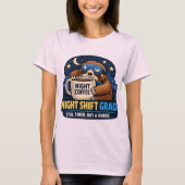 ナイトシフト卒業スロース看護卒業Tシャツ – St Tシャツ (正面)