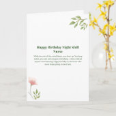 ナイトシフト看護師の誕生日カード — お誕生日おめでとう カード (黄色い花)
