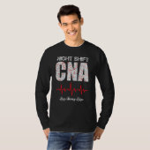 ナイトシフトCNA愛の救生活ハートビートおもしろい Tシャツ (正面フル)