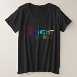 ナイトシャツナースtシャツプラス夜勤ナース プラスサイズTシャツ