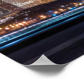 ナイトスカイのあるシカゴ・スカイライン・イリノイのポスター ポスター (角)