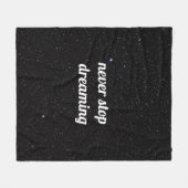 ナイトスカイウィズスターズ引用文シェルパブランケット フリースブランケット (正面(横))