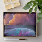 ナイトスカイウルフクレセントムーンラベンダー 薄葉紙 (ギフト)