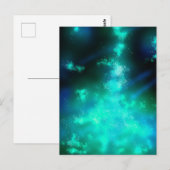 ナイトスカイエメラルドグリーンポストカード ポストカード (正面/裏面)